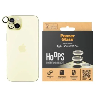Panzerglass&trade; Hoops Camera Lens Protector Iphone 15 | 15 Plus - Yellow